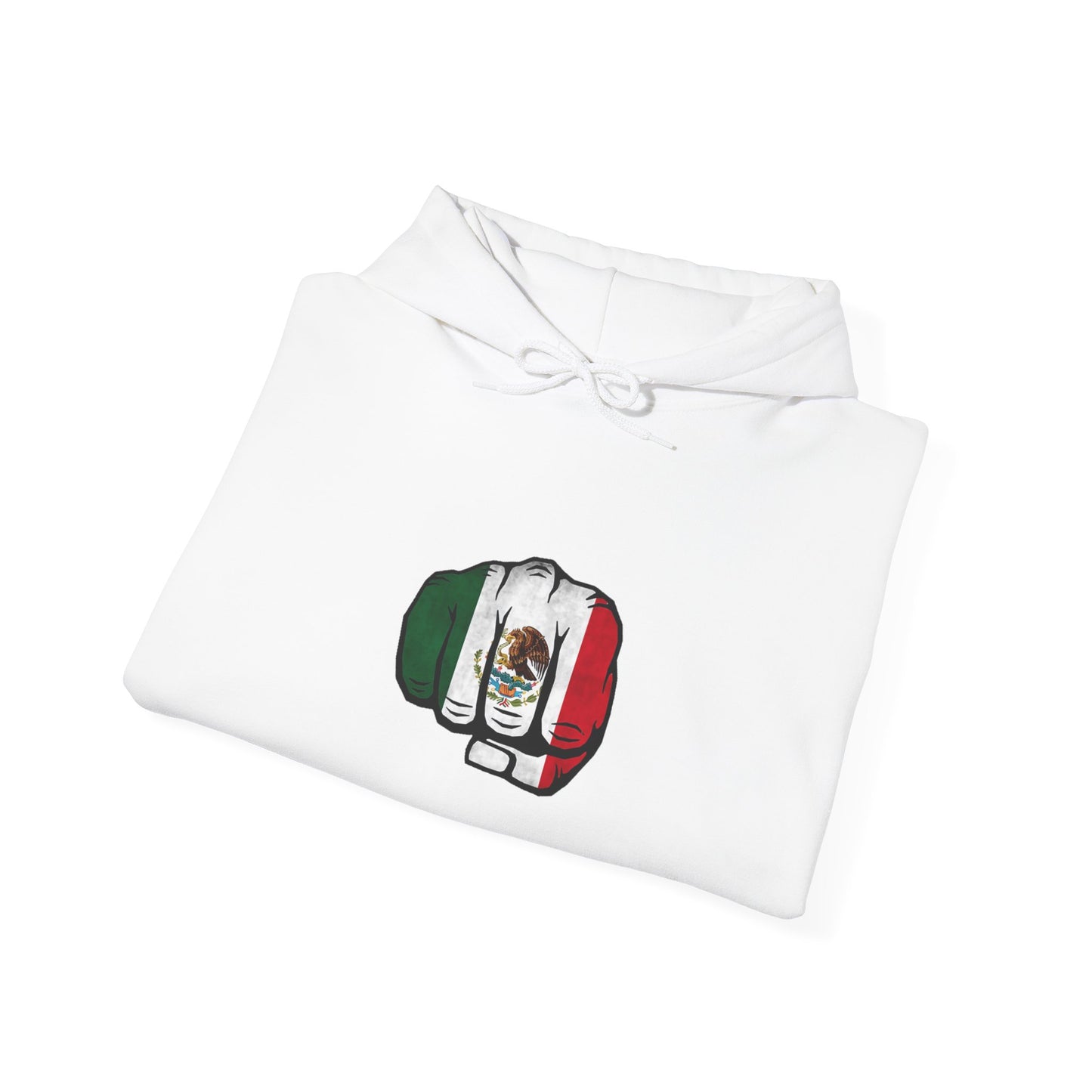 Hooded Sweatshirt Mexican Pride Fist Design