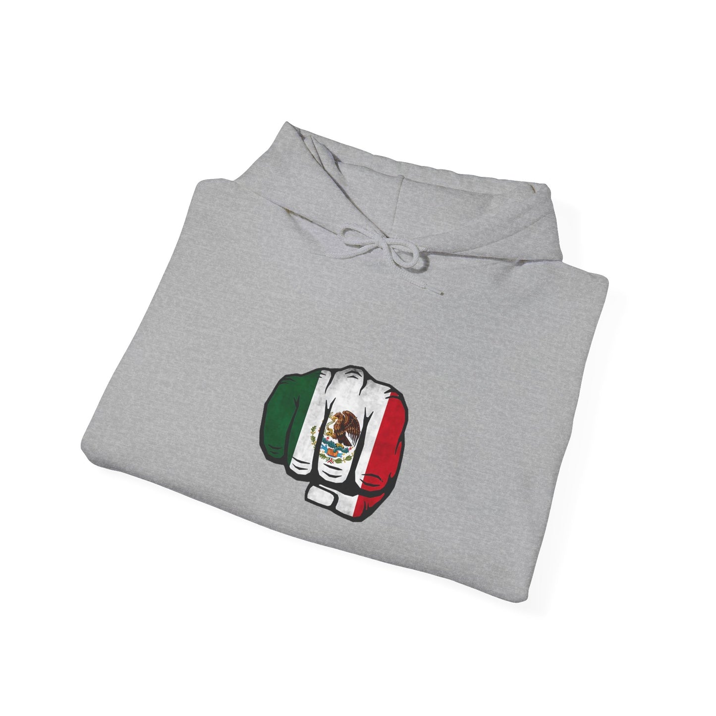 Hooded Sweatshirt Mexican Pride Fist Design