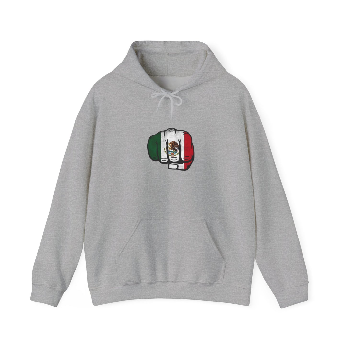 Hooded Sweatshirt Mexican Pride Fist Design