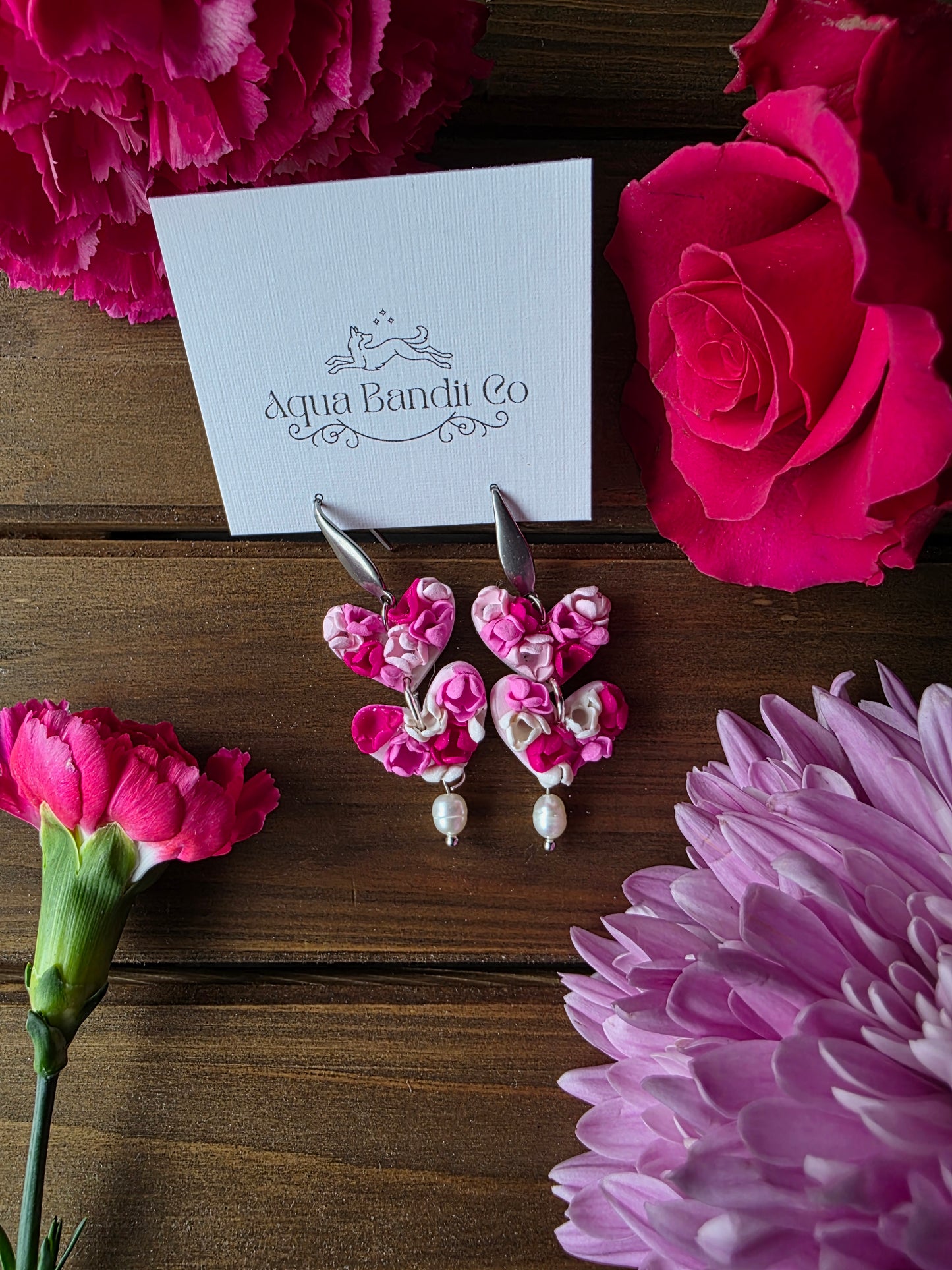 Double Floral hearts