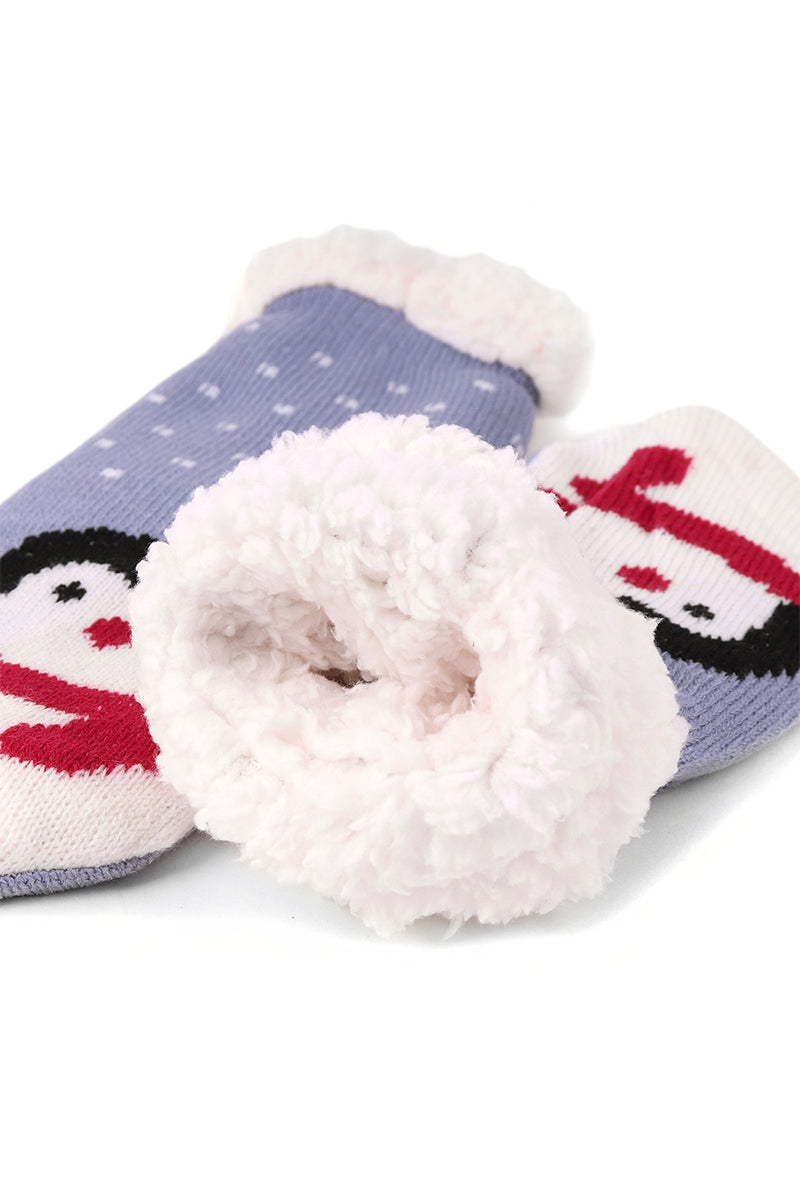 GIRLS PENGUIN SHERPA SOCKS