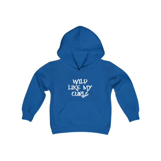 Wild Like My Curls-Youth Heavy Blend Hooded Sweatshirt