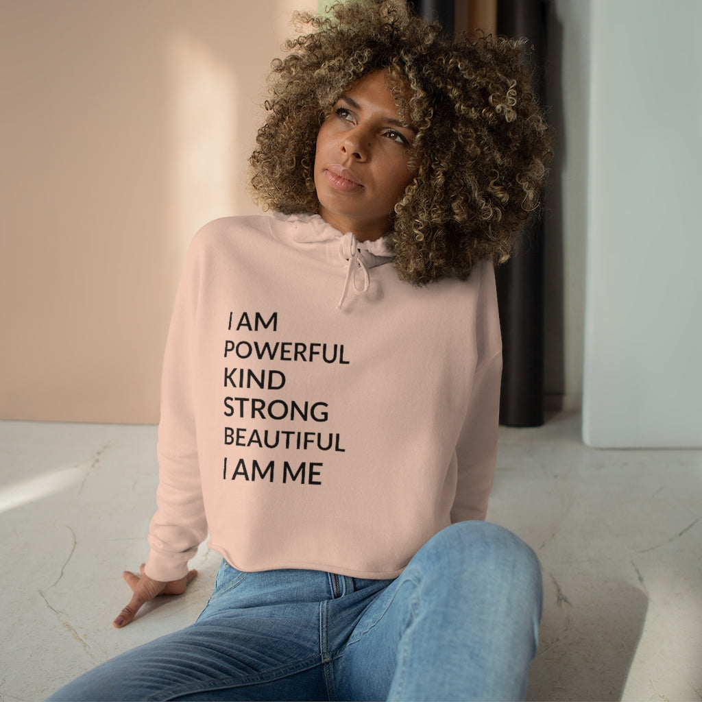 I AM-Crop Hoodie