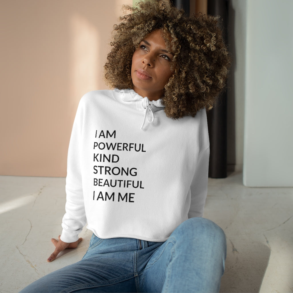 I AM-Crop Hoodie
