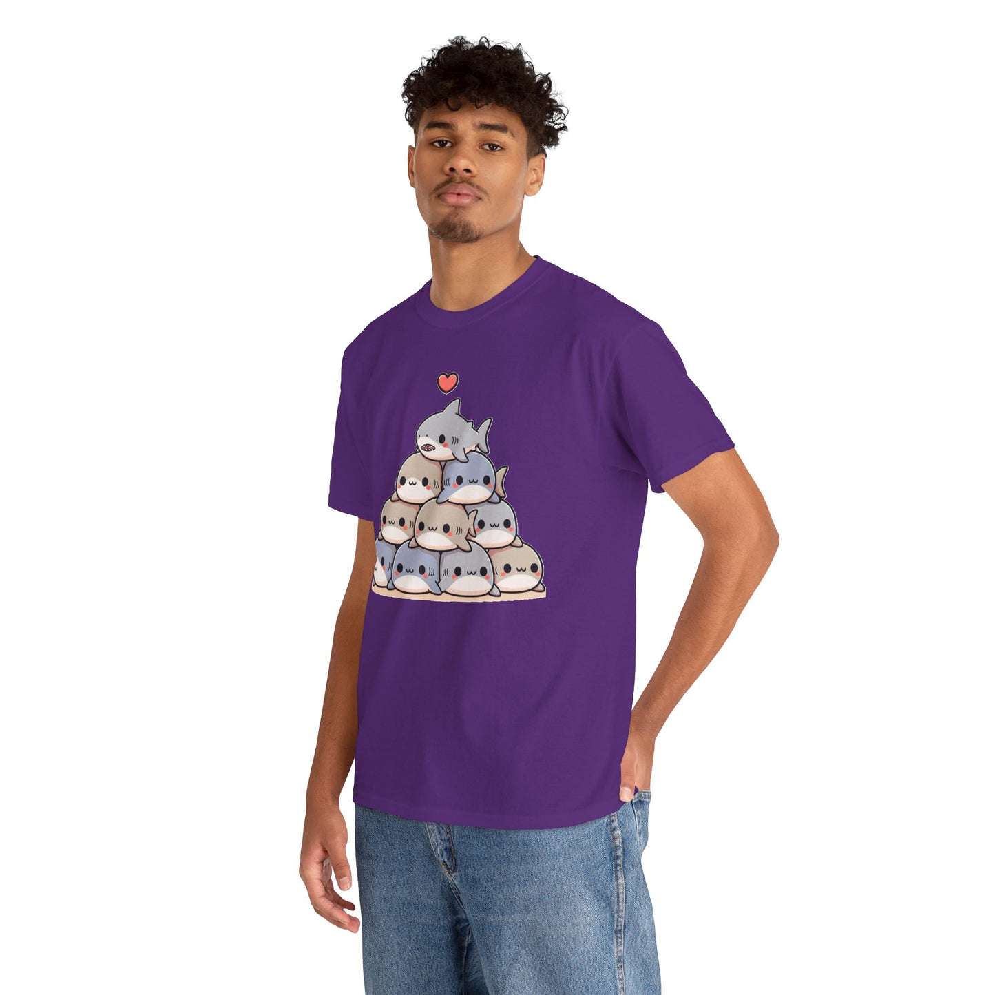 Anime Shark Pyramid Heavy Cotton Tee