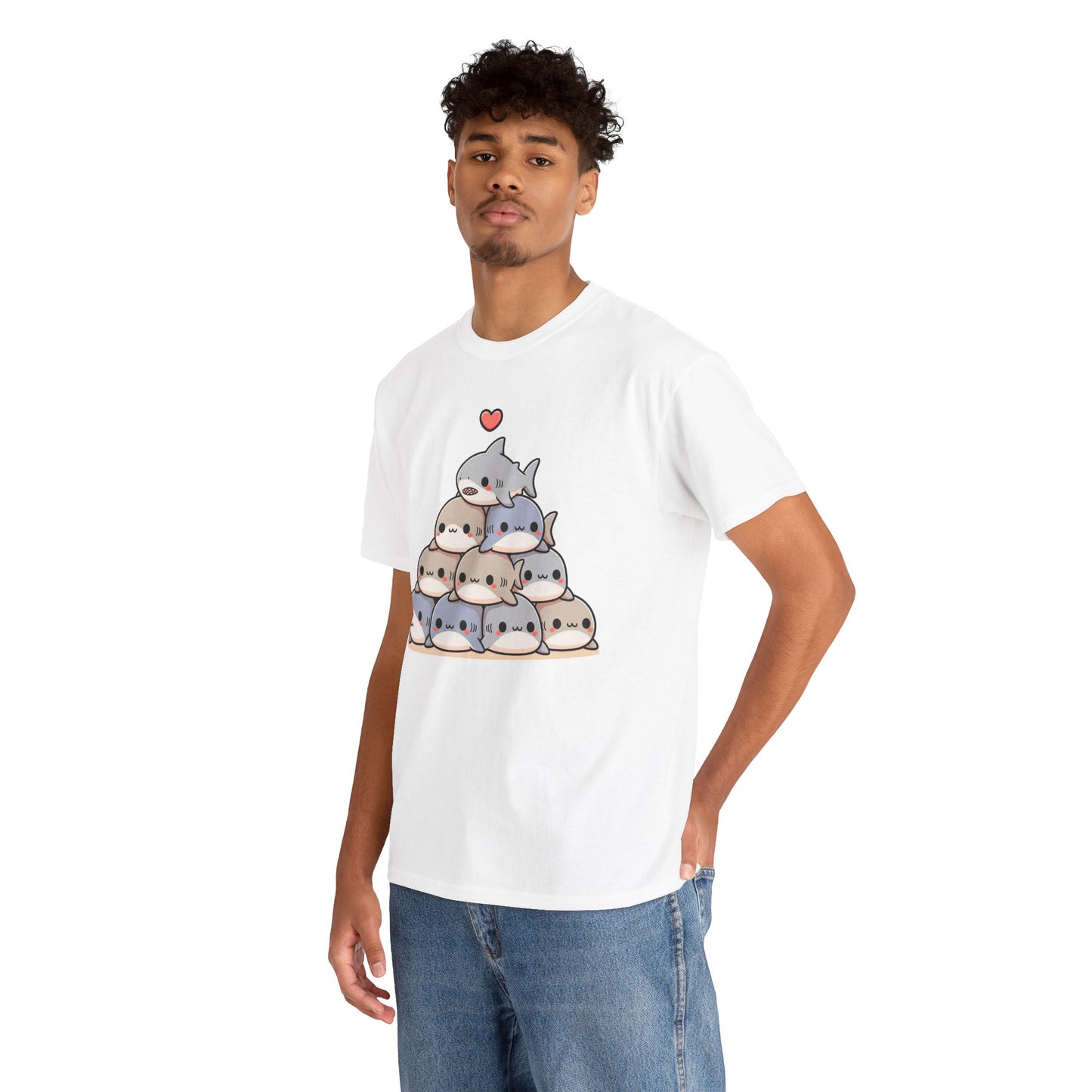 Anime Shark Pyramid Heavy Cotton Tee