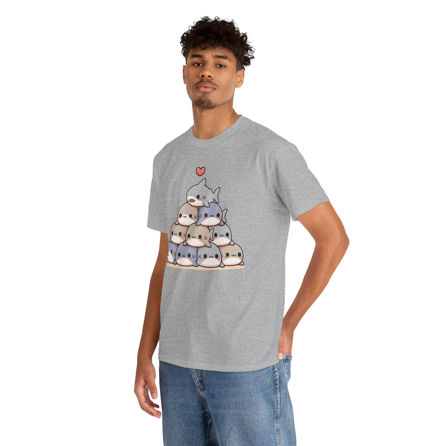 Anime Shark Pyramid Heavy Cotton Tee