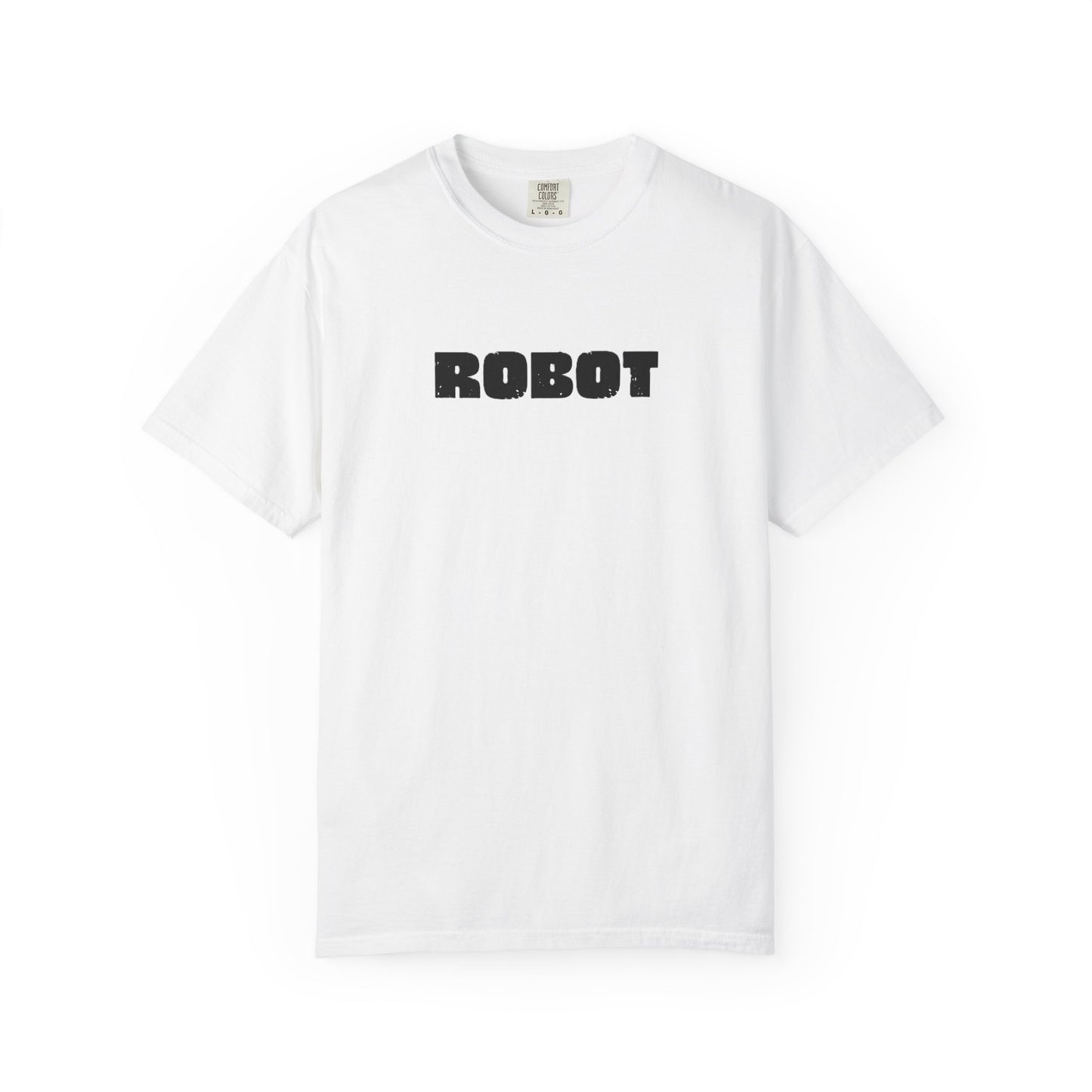 Robot (front) / Human (back) T-Shirt — Novelty Sci‑Fi Graphic Tee