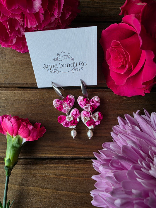 Double Floral hearts