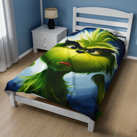 Grinchie Velveteen Plush Blanket
