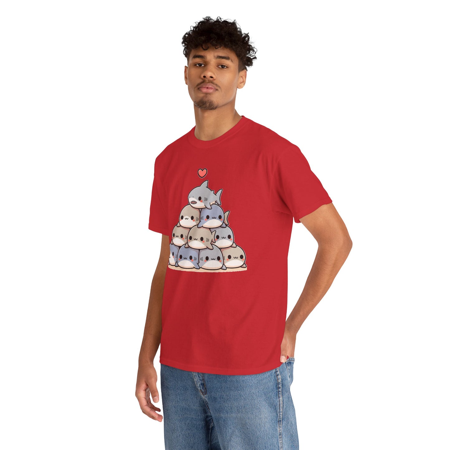 Anime Shark Pyramid Heavy Cotton Tee