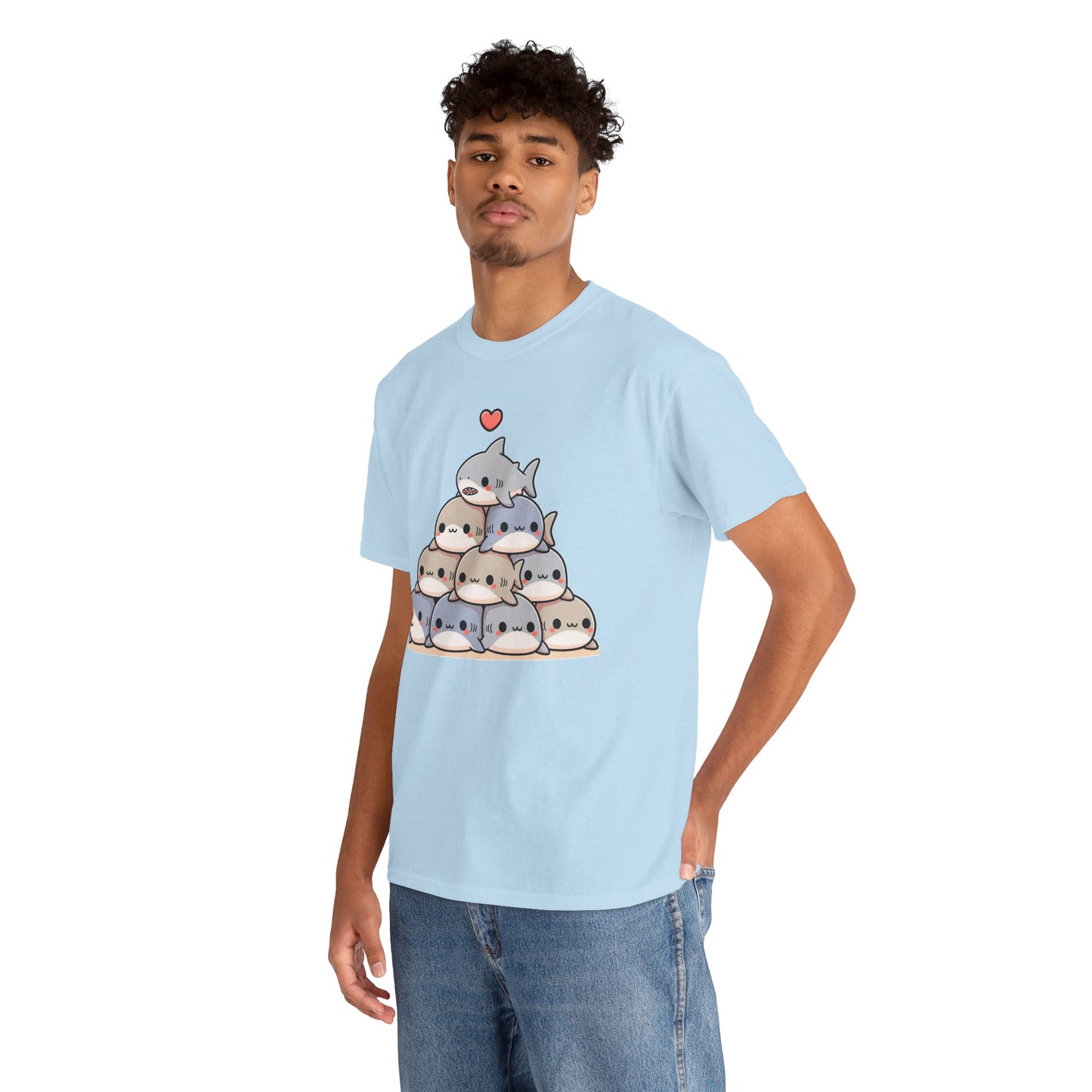 Anime Shark Pyramid Heavy Cotton Tee