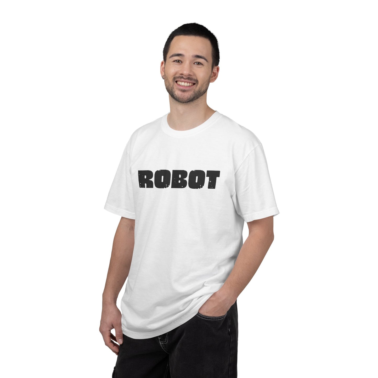 Robot (front) / Human (back) T-Shirt — Novelty Sci‑Fi Graphic Tee