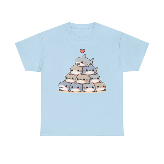 Anime Shark Pyramid Heavy Cotton Tee