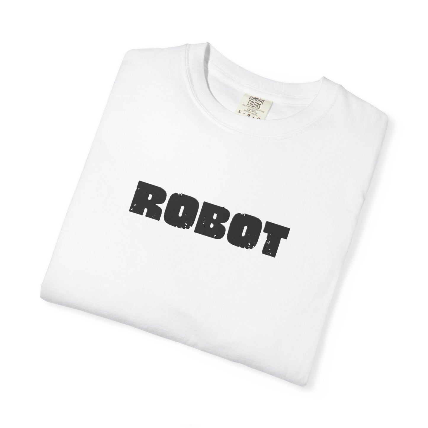 Robot (front) / Human (back) T-Shirt — Novelty Sci‑Fi Graphic Tee