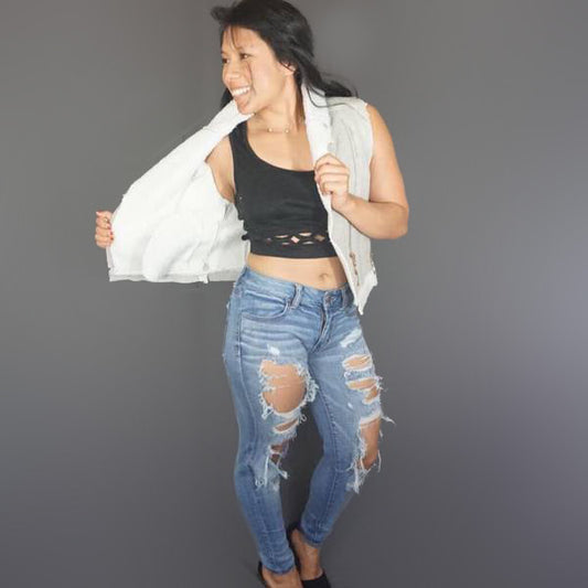 SLEEVELESS FAUX FUR INSIDE VEST